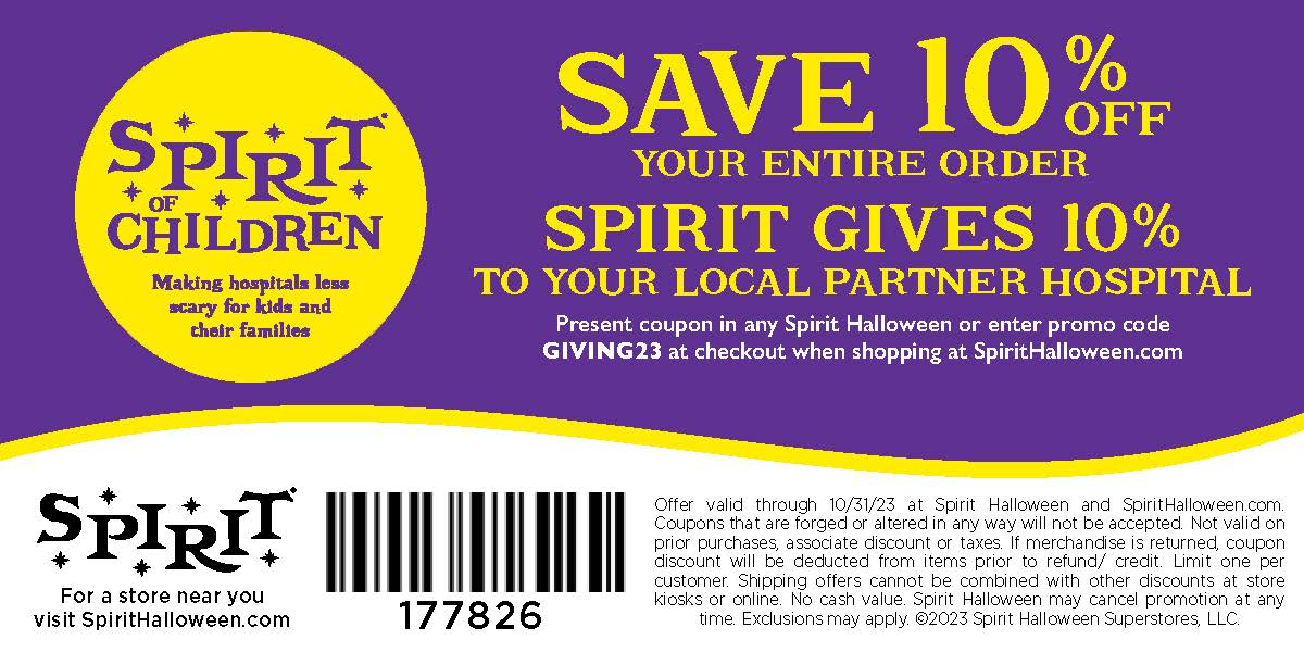 Spirit Halloween Coupon