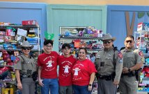 Isaac Garza's family at the toy drive